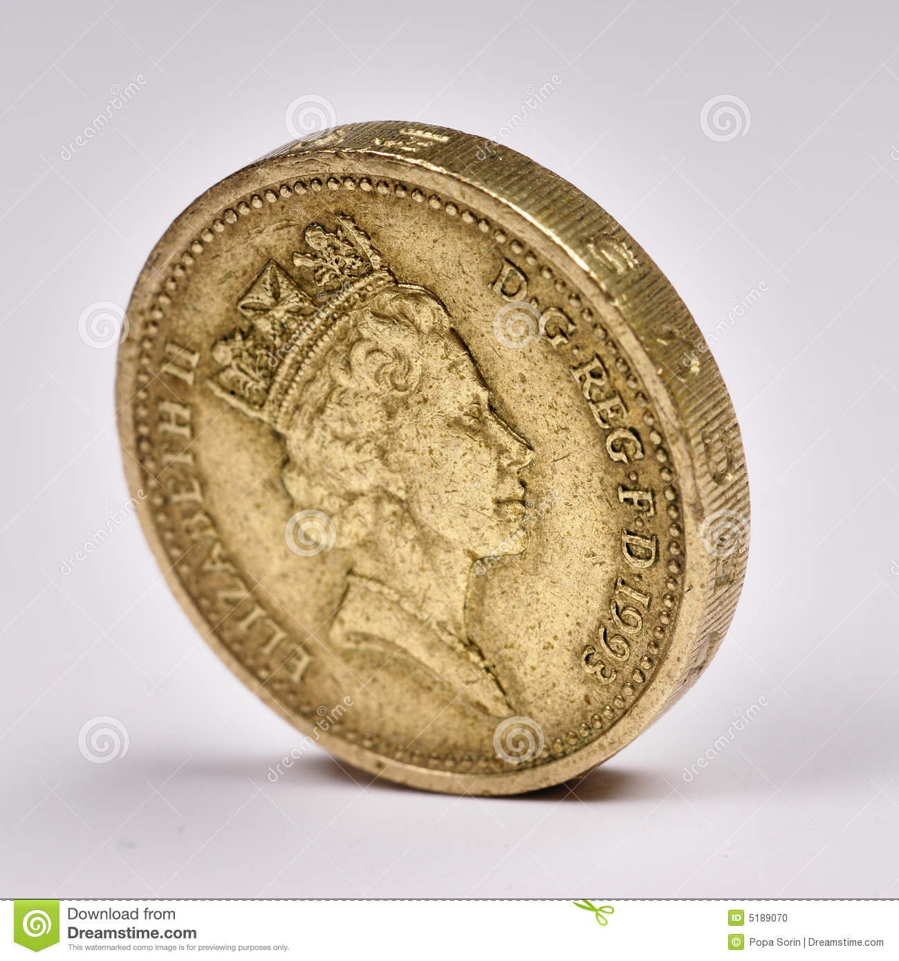 イギリスポンドThe photo of the one pound sterling.