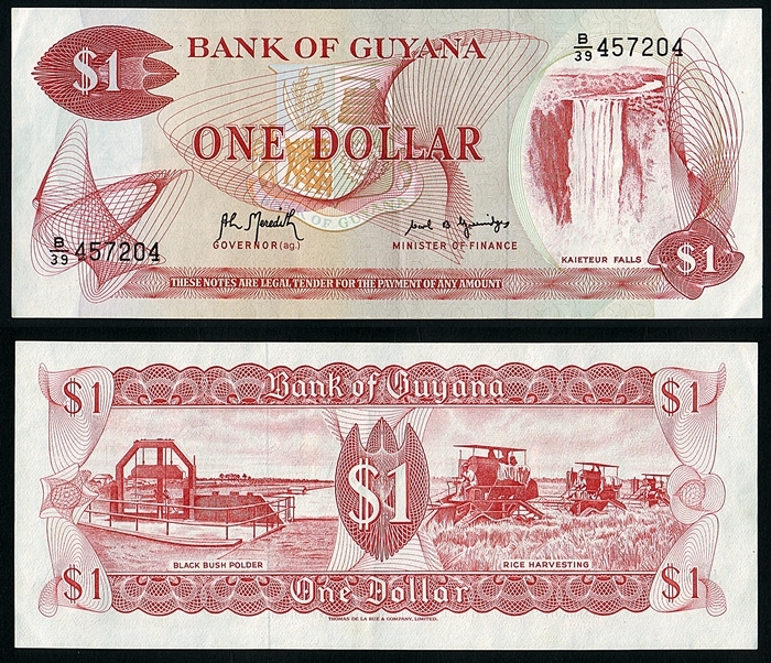 ガイアナドルGuyana N.D. 1 Dollar - with 'GOVERNOR (ag ...