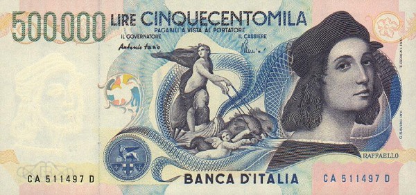 イタリア・リラ... your old leftover Italian Lira banknotes