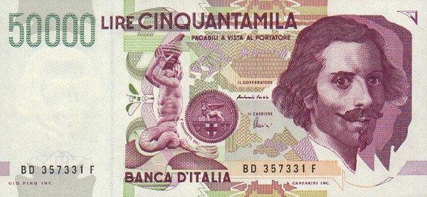 イタリア・リラ... your old leftover Italian Lira banknotes